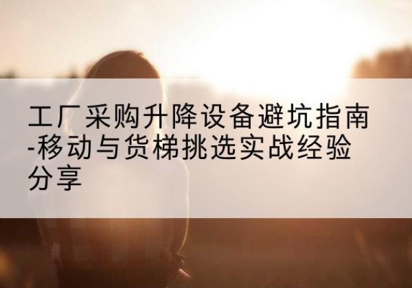 昌吉移动式升降机怎么选-工厂采购升降设备避坑指南-移动与货梯挑选实战经验分享